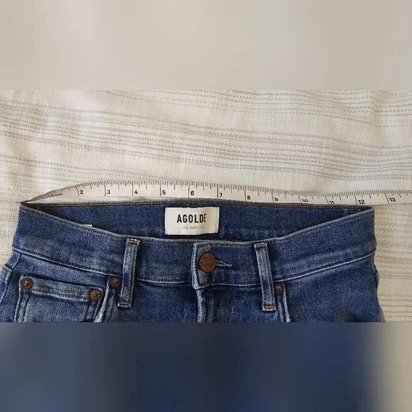 Agolde Jeans Women Size 25 Blue Sophie Style Slim Leg Mid Wash Denim - Picture 12 of 14
